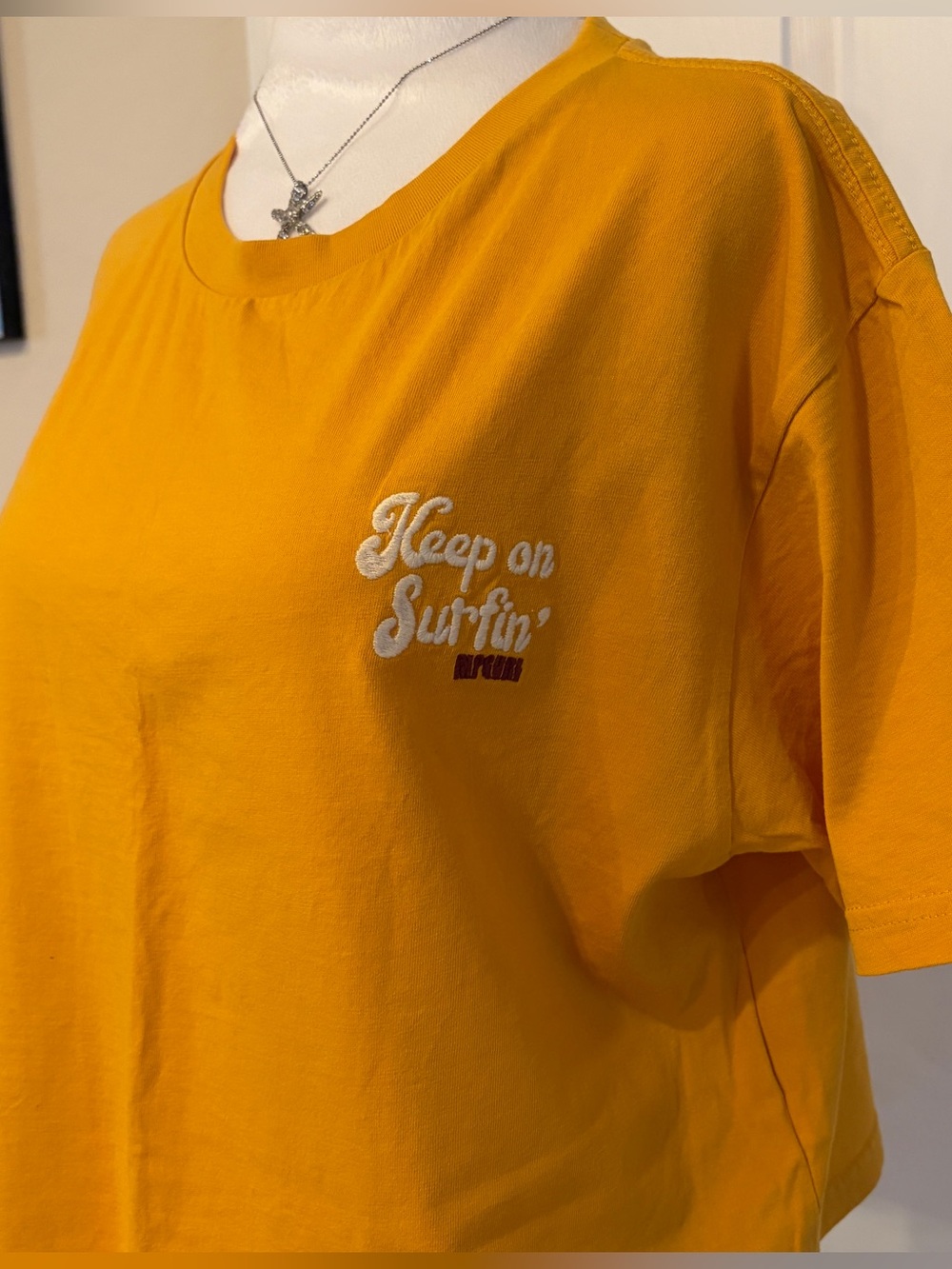 Rip Curl ‘Keep On Surfin' Yellow Cropped Tee